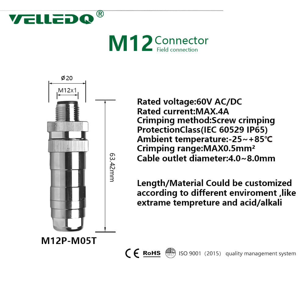 M12 8-Pin Male Connector M12 8-Pin Male Connector