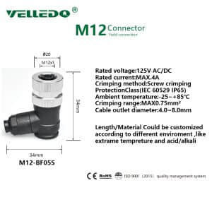 M12 5 Pin Female Connector M12 5 Pin Female Connector