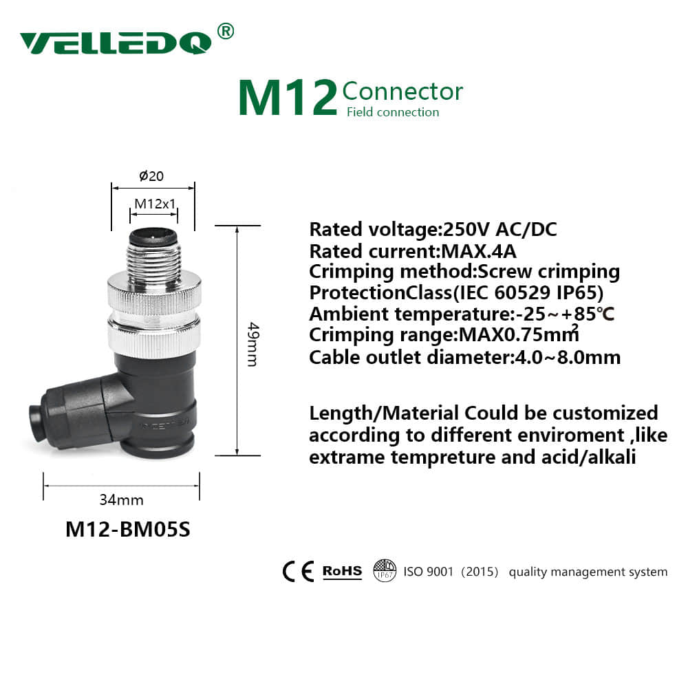 M12 5 Pin Male Connector M12 5 Pin Male Connector