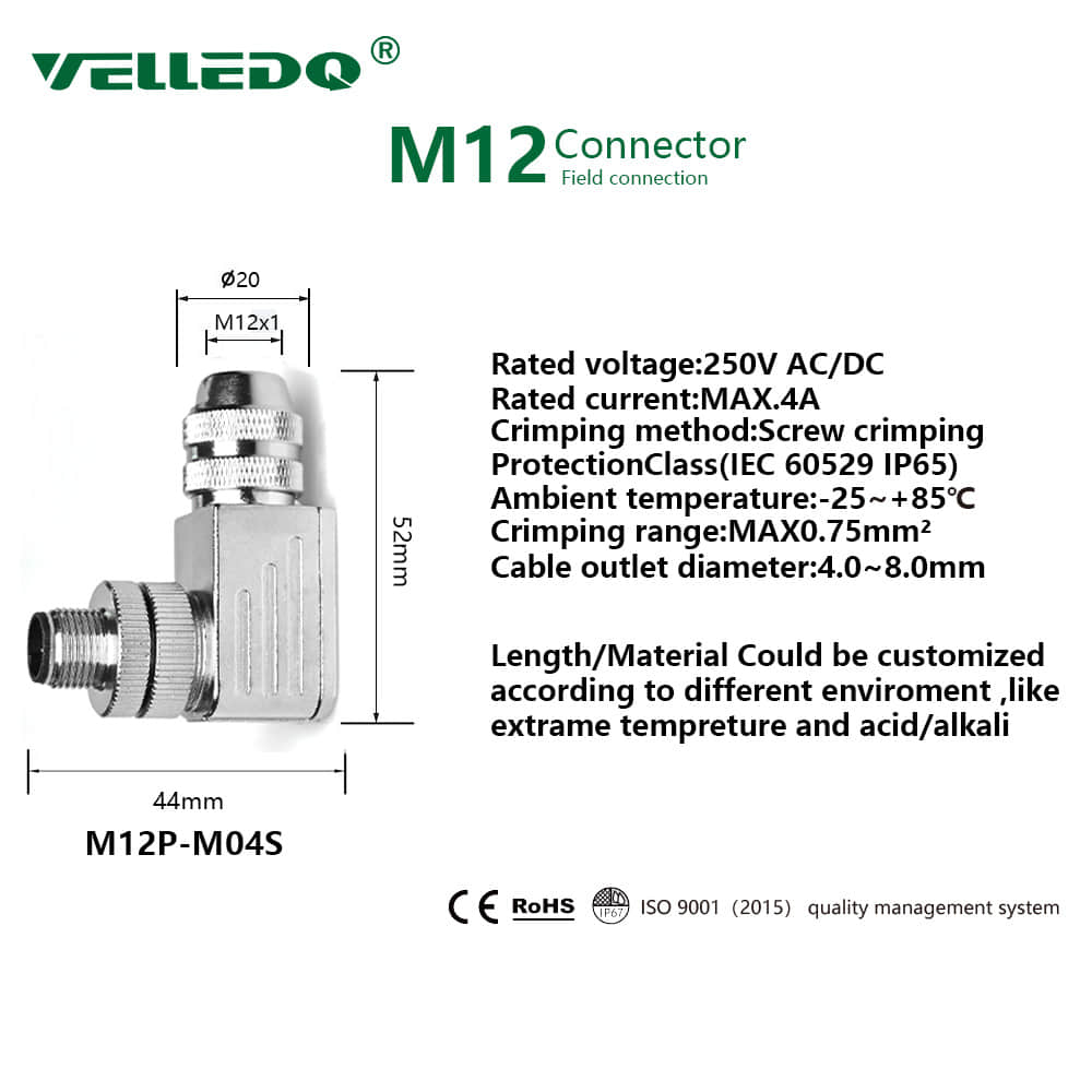4 Pin M12 Connector 4 Pin M12 Connector
